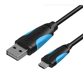 USB კაბელი Vention VAS-A04-B200-N USB 2.0 A male to micro B male Data Transfer Cable